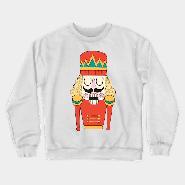 Nutcracker Illustration Crewneck Sweatshirt by Mako Design 